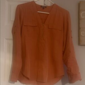 Express Women's Vibrant Orange Blouse
